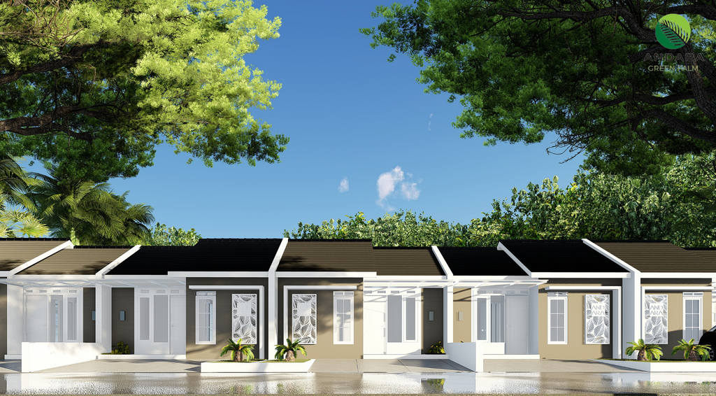 foto tampak rumah tipe 27 perumahan ANDARA GREEN PALM 2
