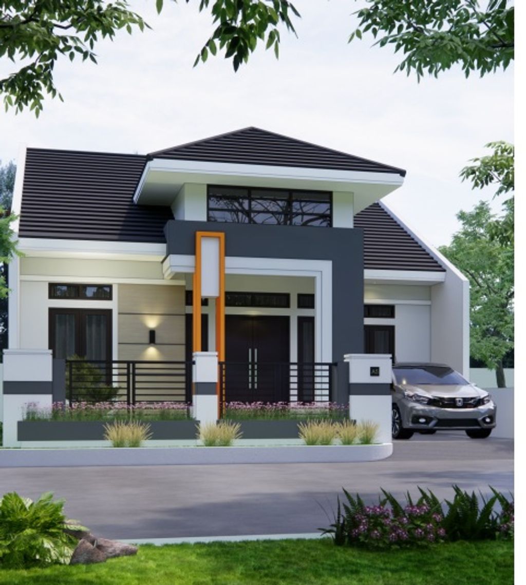 foto tampak rumah tipe BOUGENVILLE perumahan CLUSTER TAMAN KUSUMA 2