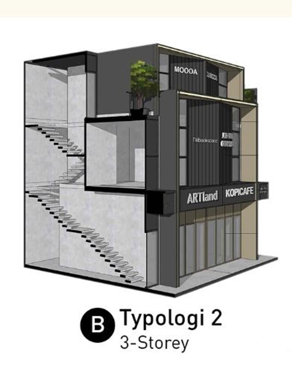 foto tampak rumah tipe RUKO TYPOLOGI-2 perumahan Grand Duta City, Bekasi - 3