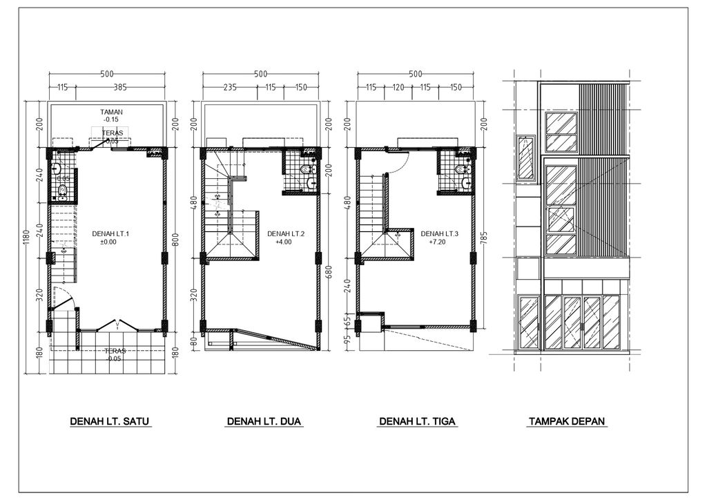 foto denah rumah tipe RUKO TYPOLOGI-2 perumahan Grand Duta City, Bekasi - 3