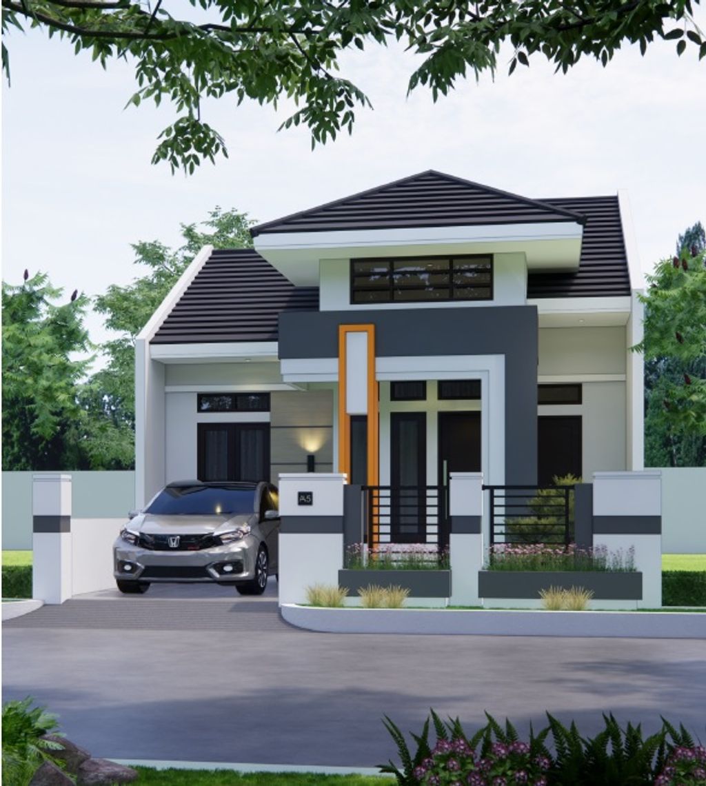 foto tampak rumah tipe CEMPAKA perumahan CLUSTER TAMAN KUSUMA 2
