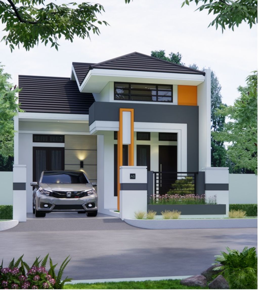 foto tampak rumah tipe DAHLIA perumahan CLUSTER TAMAN KUSUMA 2