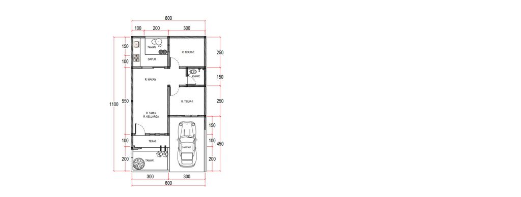 foto denah rumah tipe DAHLIA perumahan CLUSTER TAMAN KUSUMA 2