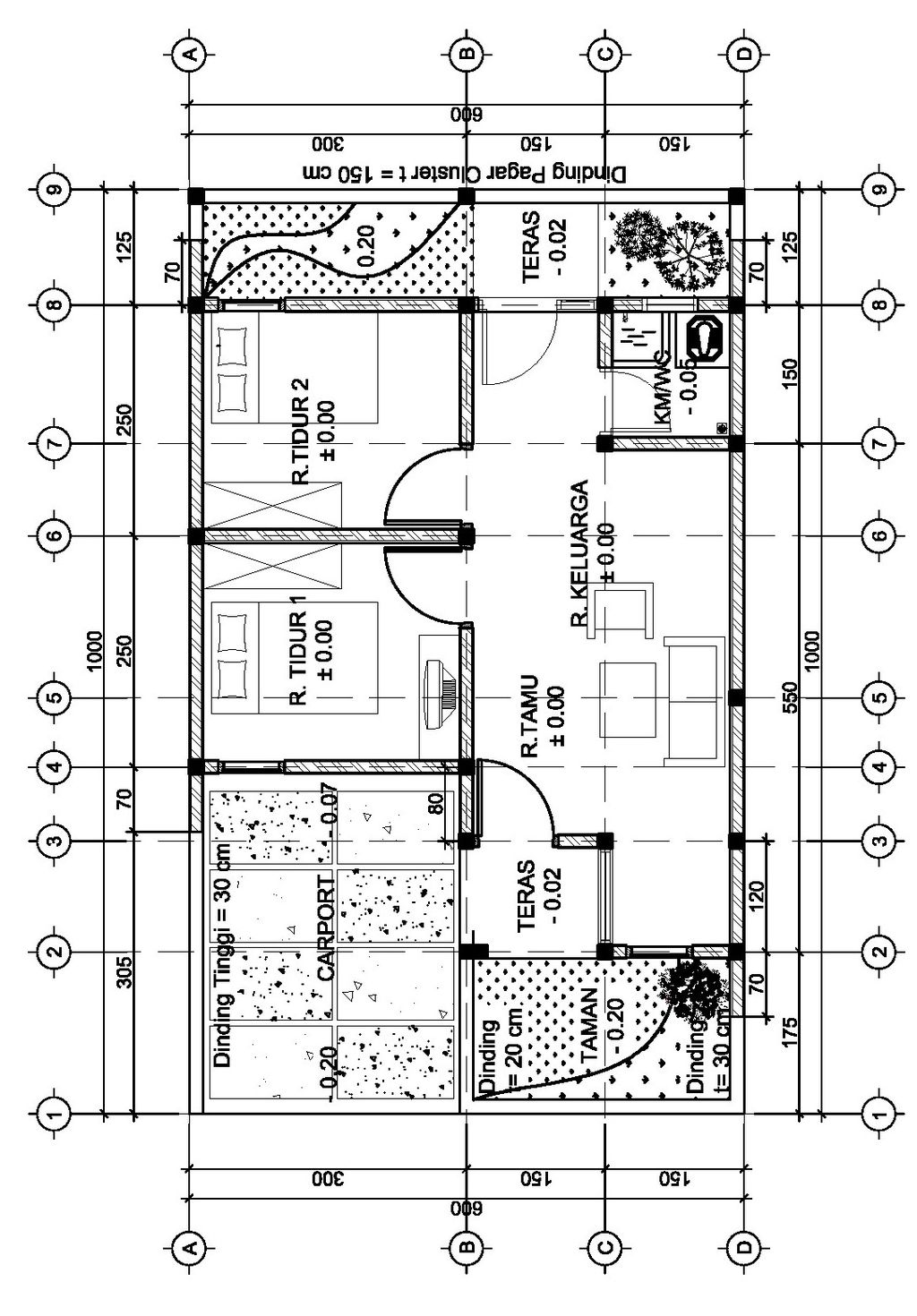foto denah rumah tipe 36 / 60 (6 x 10 m) perumahan PERUMAHAN PURI NIRWANA