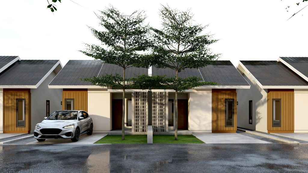 foto tampak rumah tipe 36 perumahan Bukit intan residence tahap 4