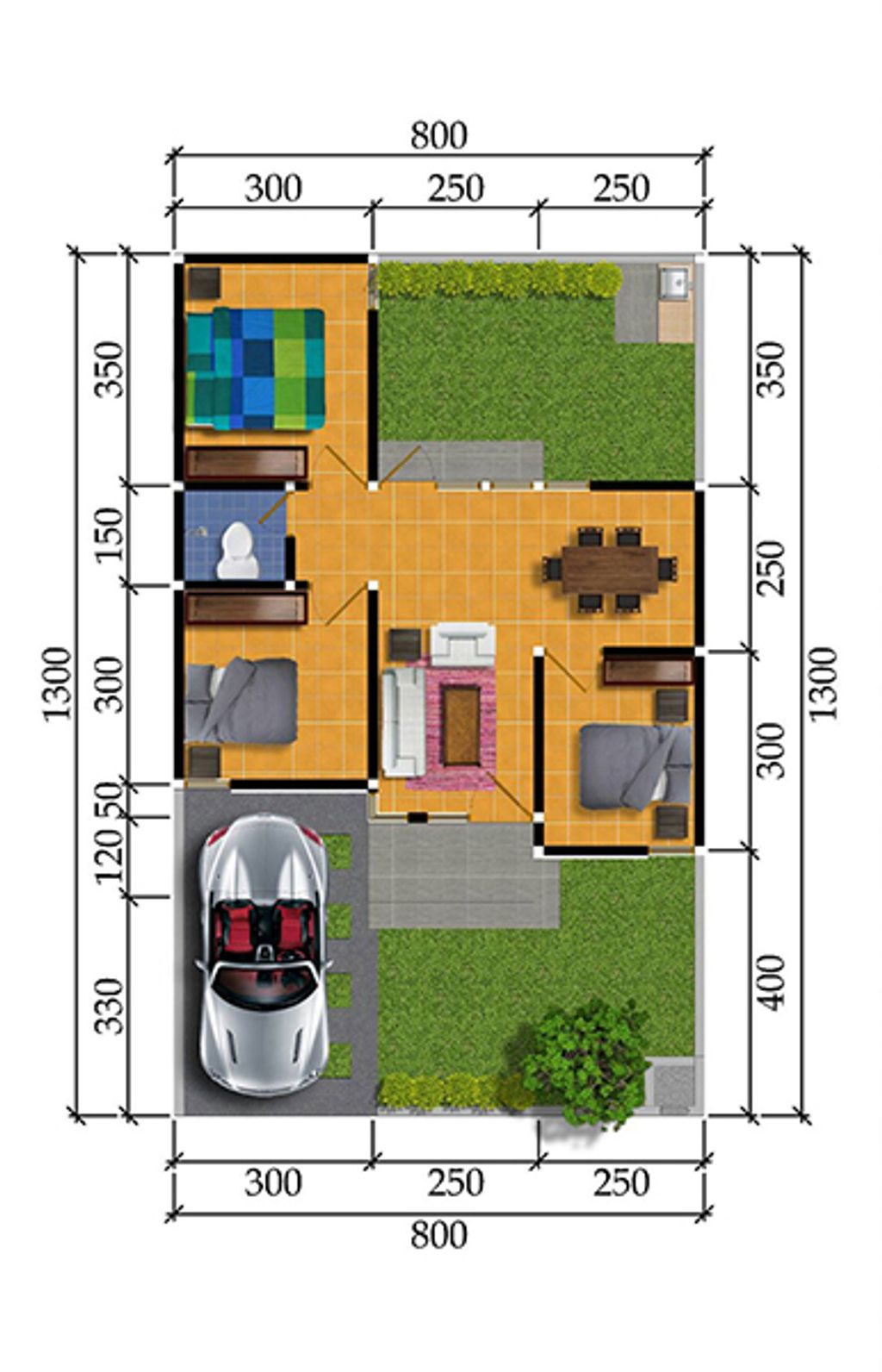foto denah rumah tipe Liberty perumahan Metro Mansion