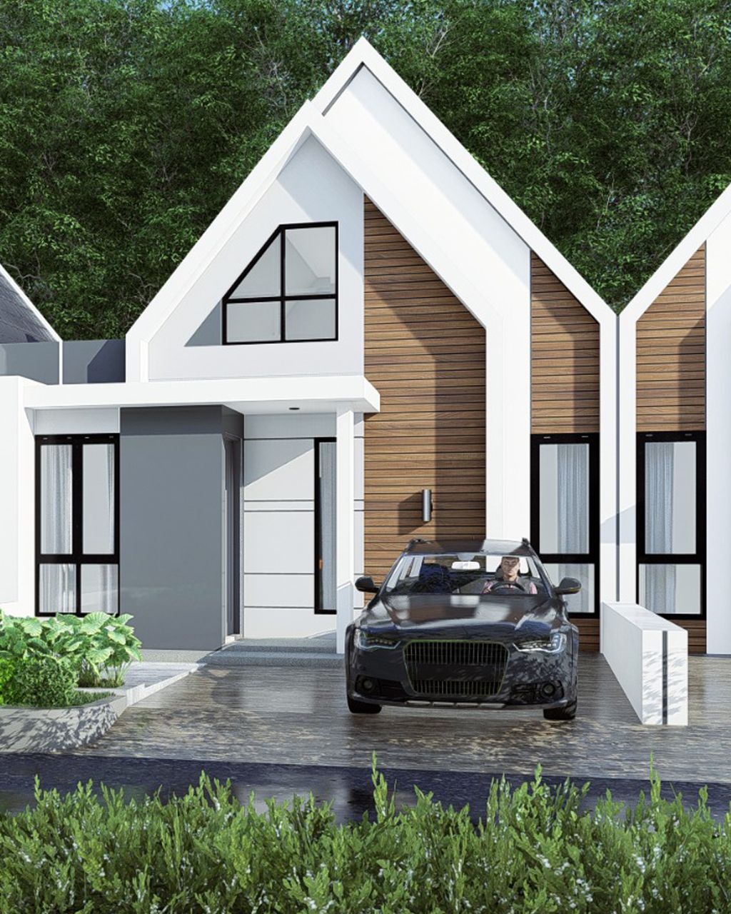 foto tampak rumah tipe Diamond perumahan Metro Mansion
