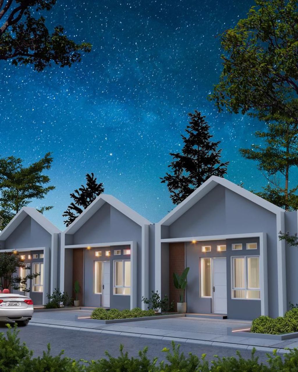 foto tampak rumah tipe 30/60 perumahan Pesona Winong Asri