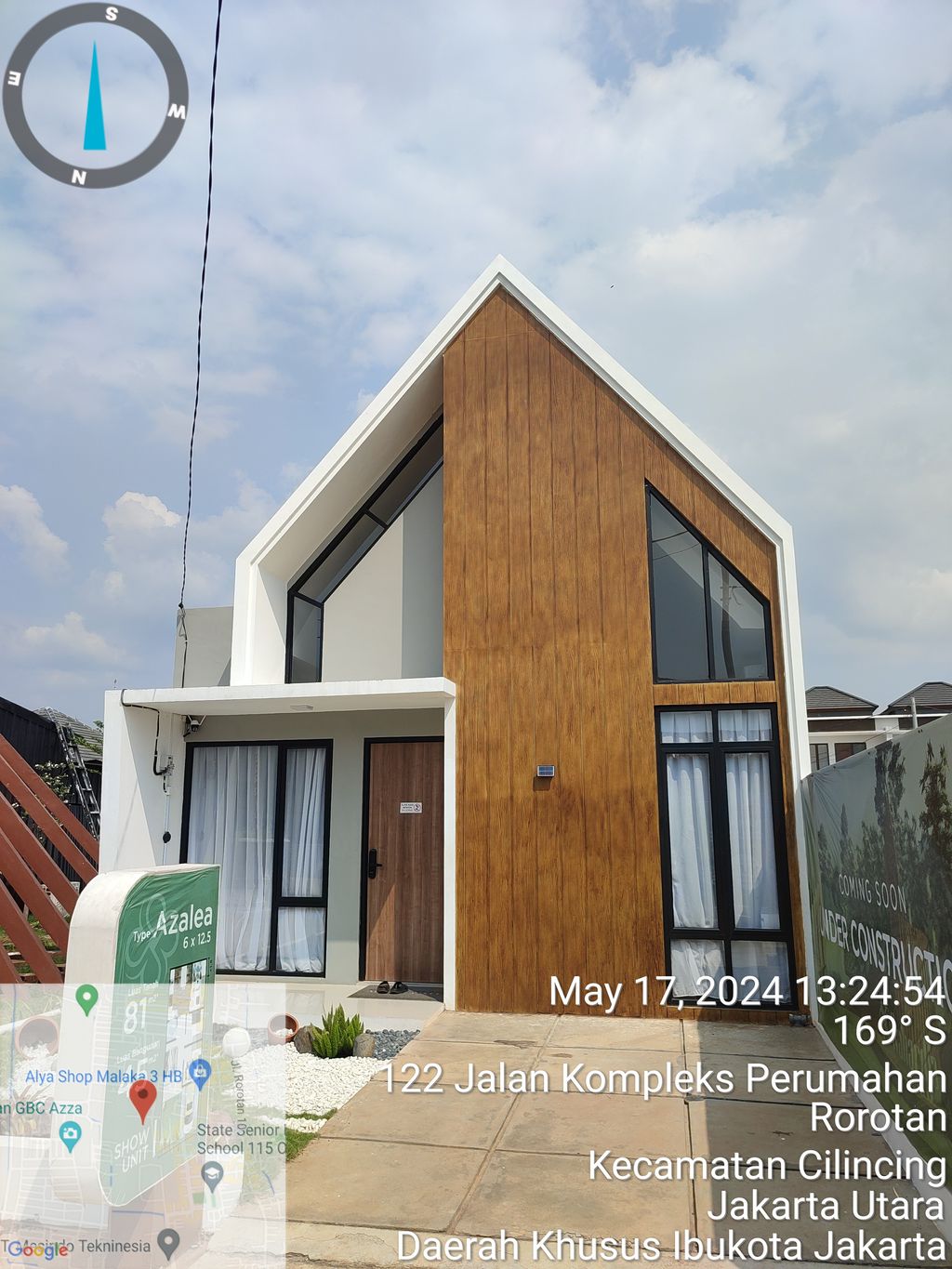 foto tampak rumah tipe AZALEA T.45/86 perumahan RAHARDJA AT GRAND MALAKA