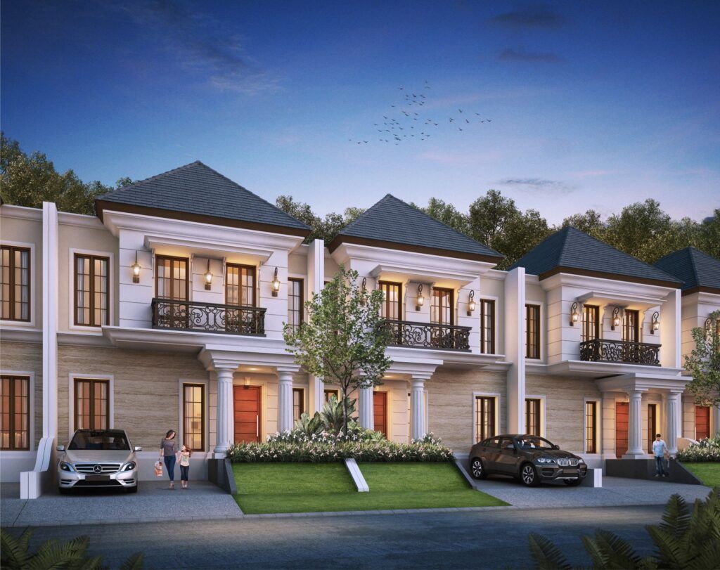 foto tampak rumah tipe Rosemary perumahan CitraLand Pekanbaru