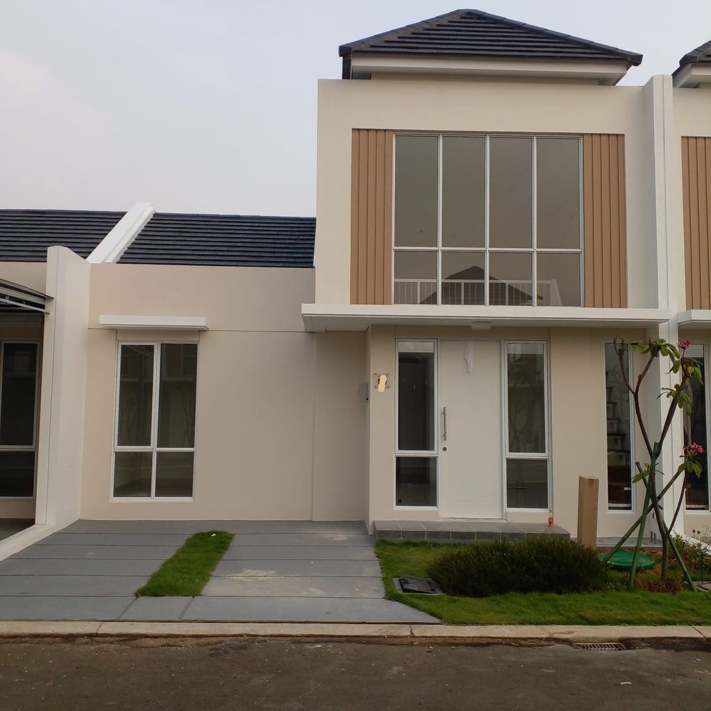 foto tampak rumah tipe ASTER 6/86 perumahan PARAMOUNT PETALS TAHAP 1