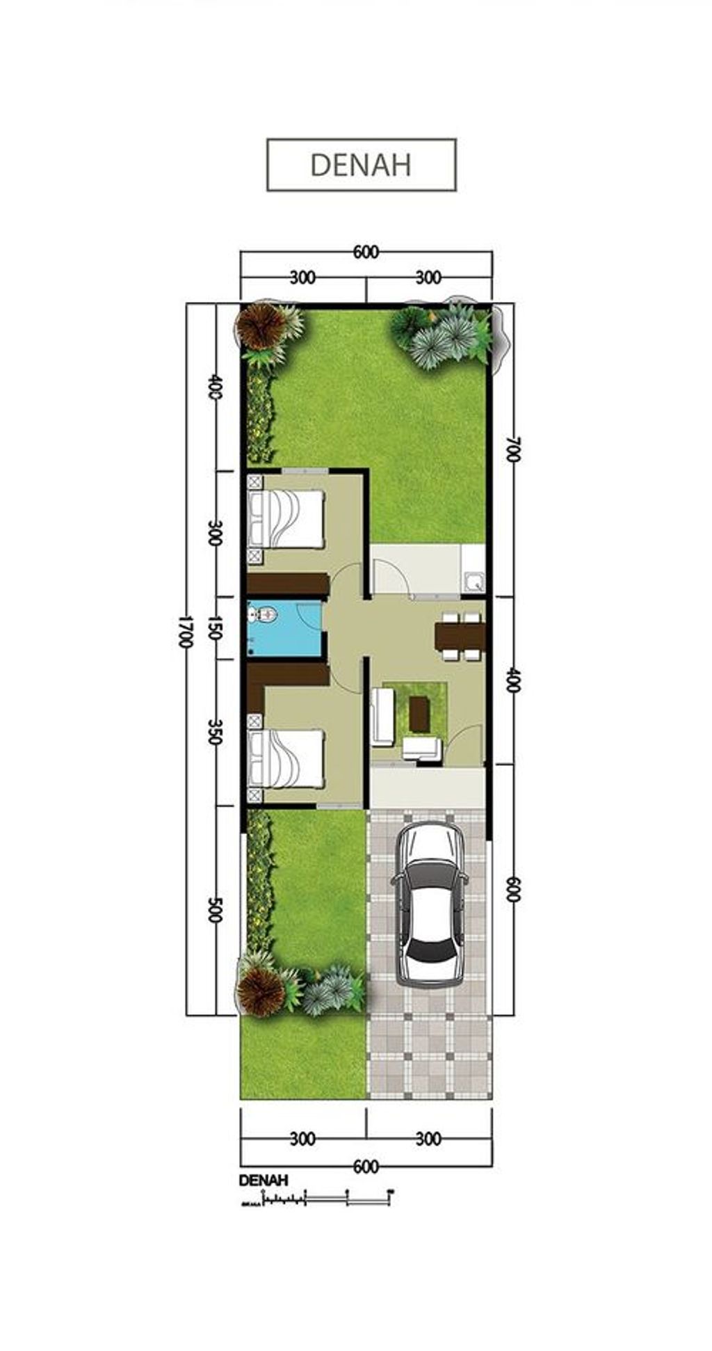 foto denah rumah tipe 39/93 perumahan SENTRALAND BOULEVARD TAHAP 2