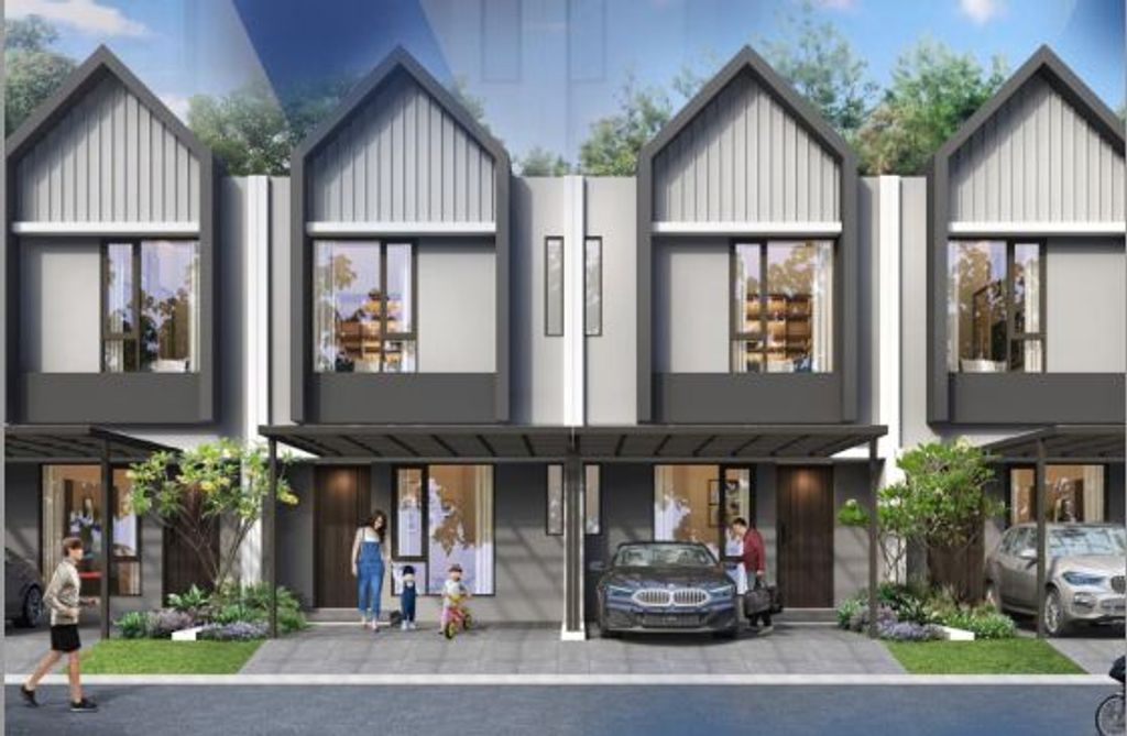 foto tampak rumah tipe PEARL perumahan GRAHA RAYA VAZZA