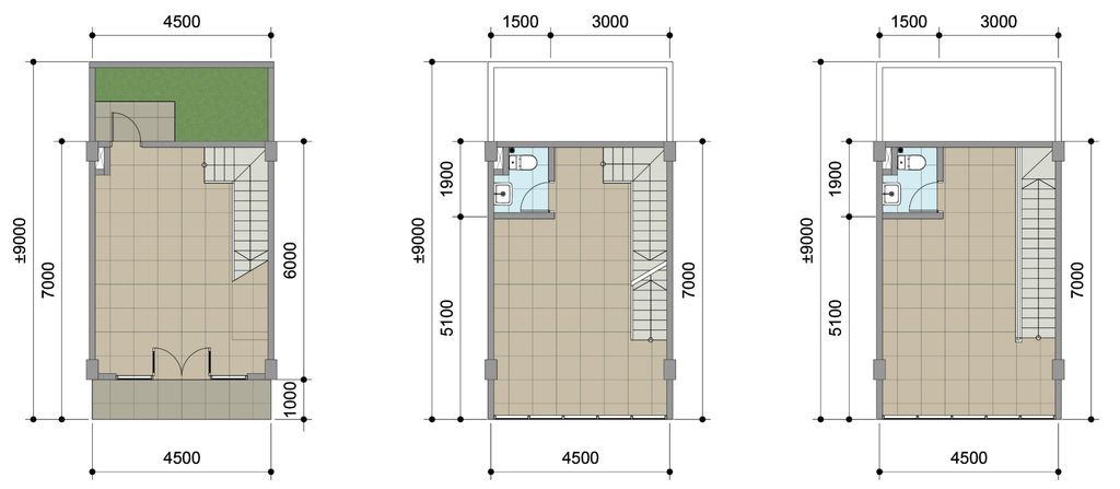 foto denah rumah tipe Hoek Standard (4.5 x 7 IRR) perumahan Ruko The Loop