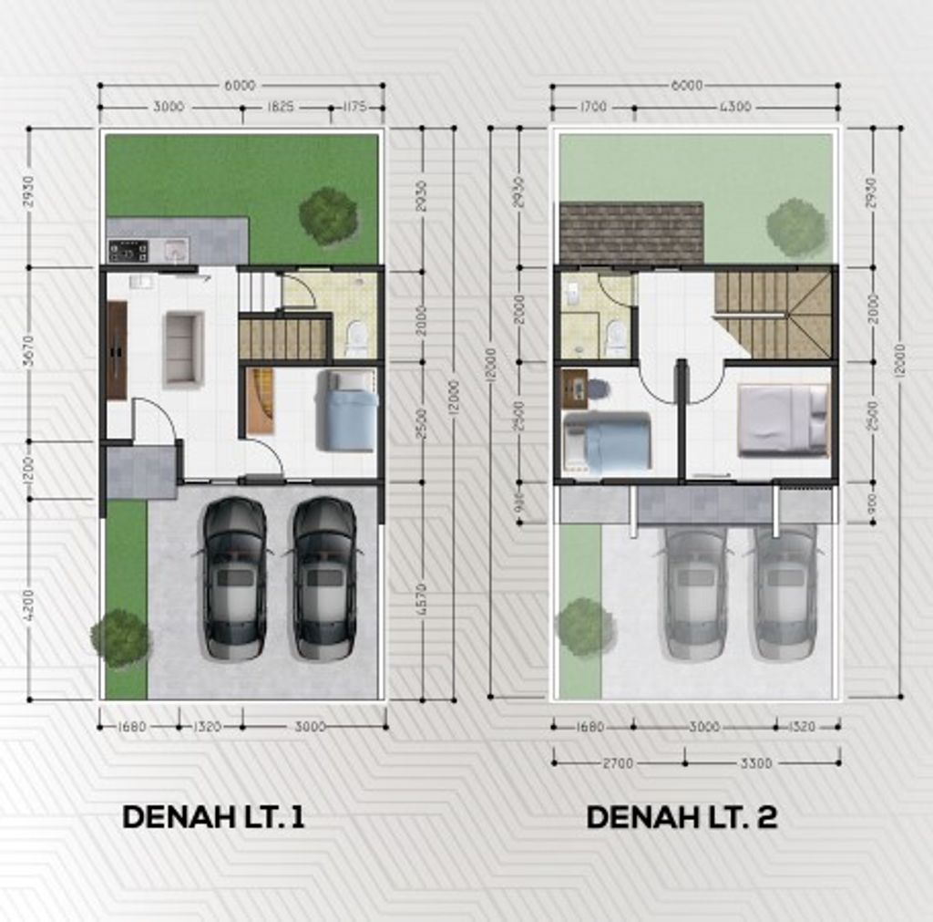 foto denah rumah tipe 56 komersil perumahan PANDANARAN AVENUE
