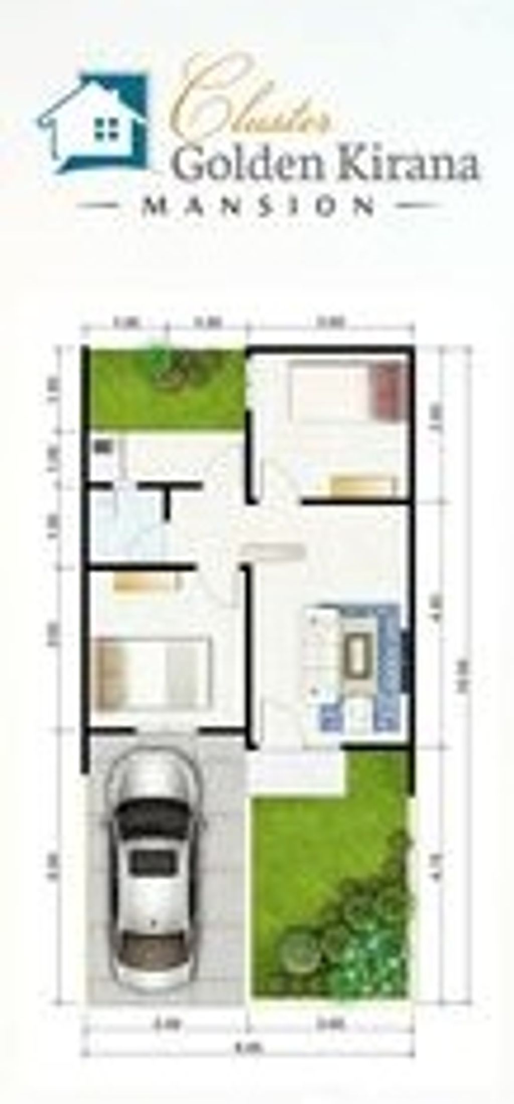 foto denah rumah tipe 36/72 perumahan Golden Kirana