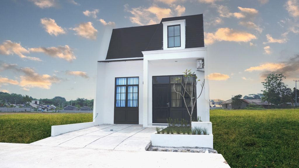 foto tampak rumah tipe Tulip LT 1 perumahan Green Paradise City Cluster Tulip