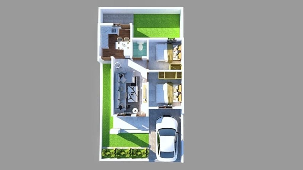 foto denah rumah tipe 36 perumahan GRAND SAFIRA