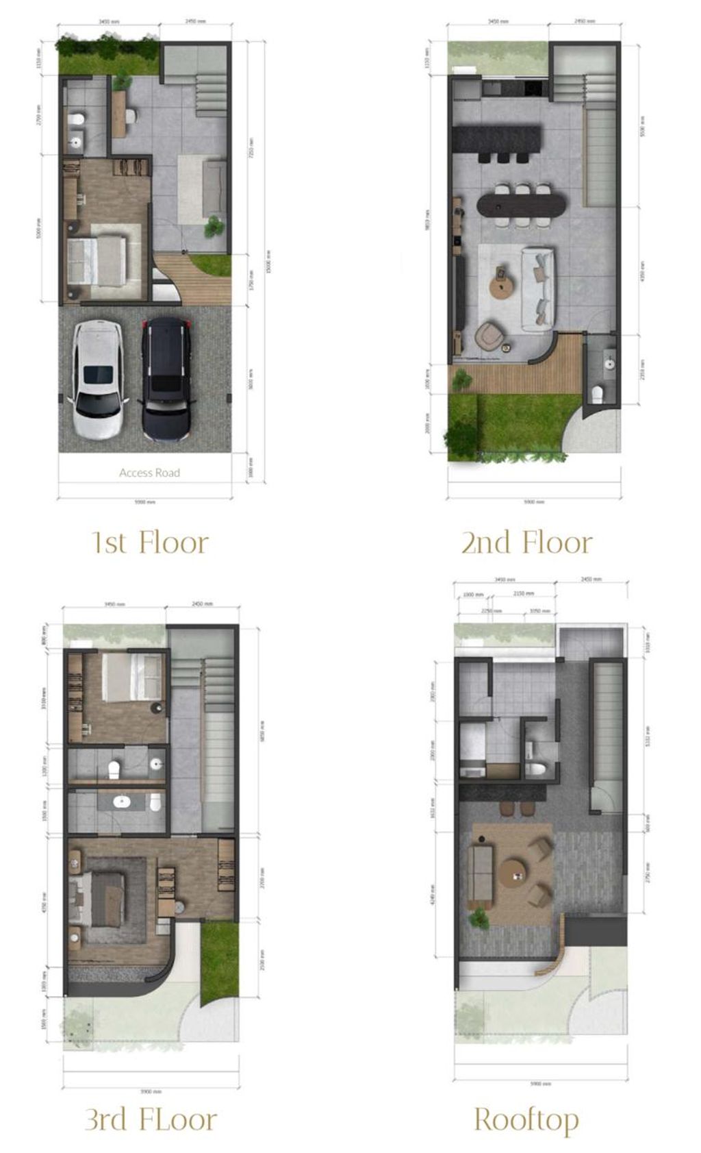 foto denah rumah tipe 6 perumahan North Kemang Huis