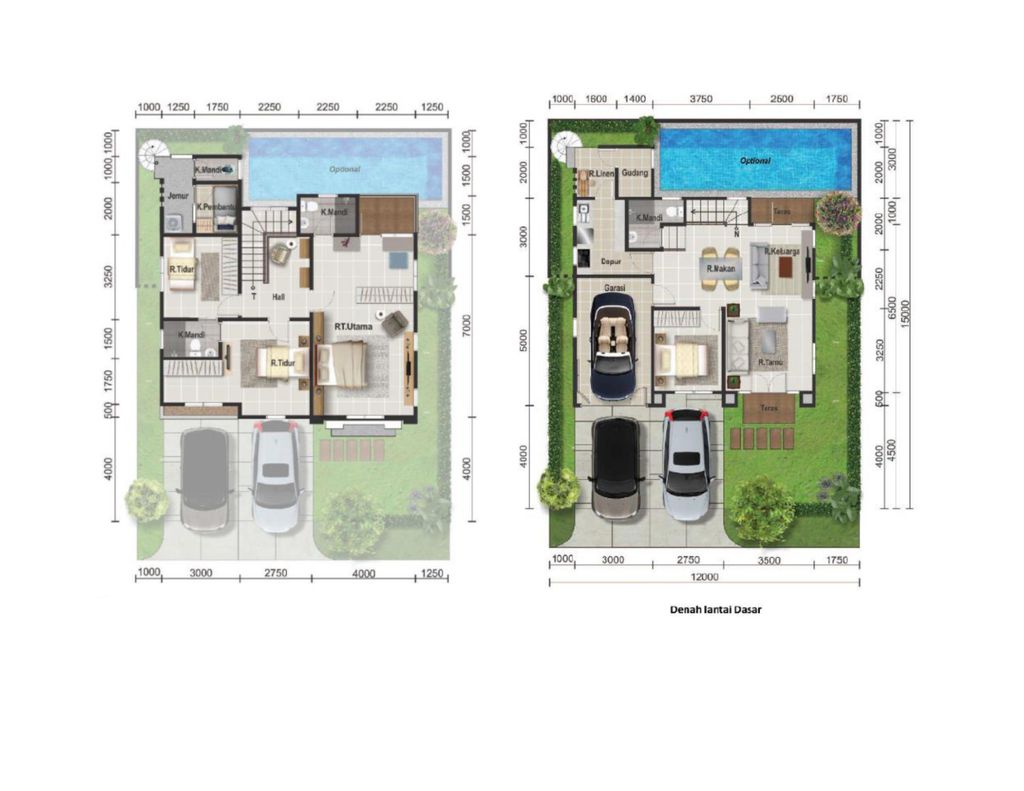 foto denah rumah tipe CIKINI/11 perumahan MENTENG VILLAGE