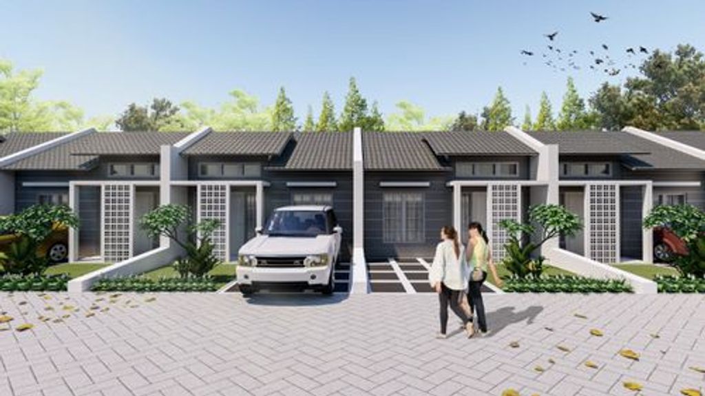 foto tampak rumah tipe Techno perumahan Serpong Green Paradise Cluster Orchid