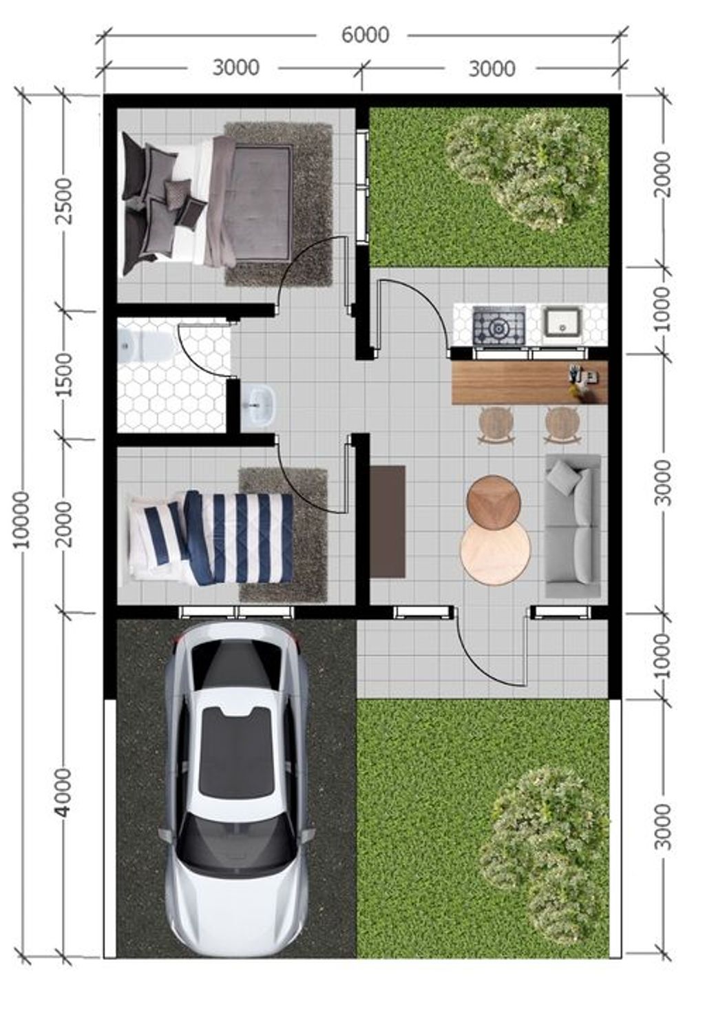foto denah rumah tipe Techno perumahan Serpong Green Paradise Cluster Orchid