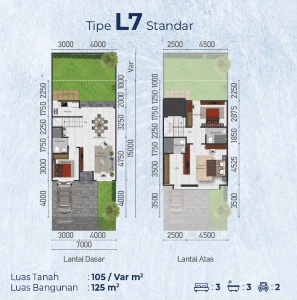 foto denah rumah tipe ALTURA/02 perumahan LA BELLA@ARCADIA VILLAGE