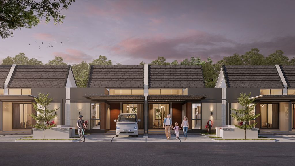foto tampak rumah tipe Mavis 36 perumahan METLAND CIKARANG