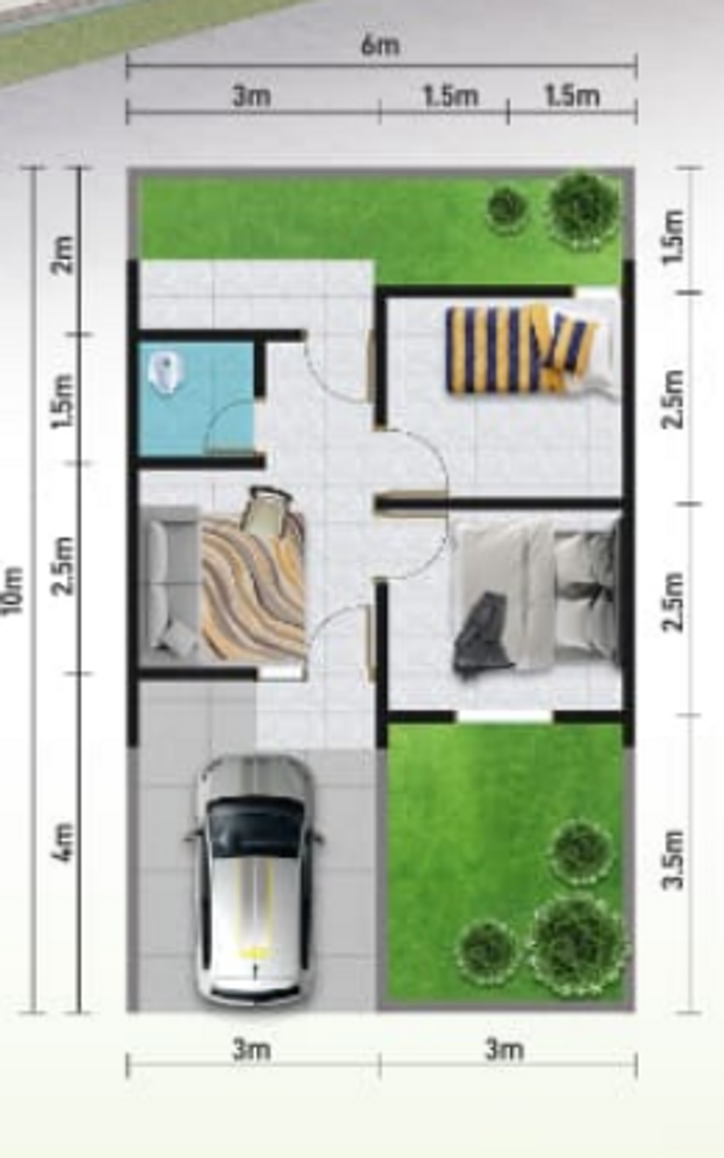 foto denah rumah tipe 27 perumahan GRAHA TRESNA 4 TAHAP 2