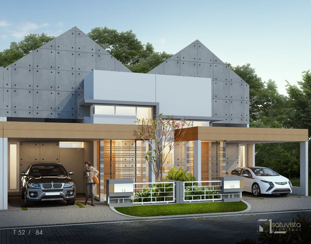 foto tampak rumah tipe 52 perumahan RICH VILLAGE PHASE 2
