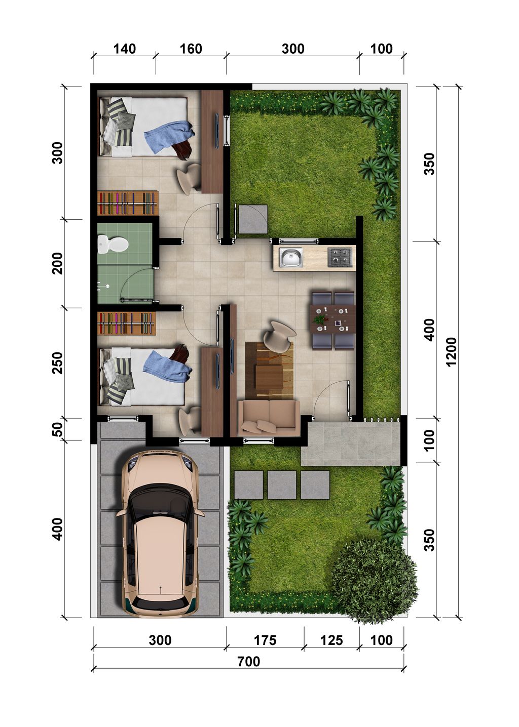 foto denah rumah tipe L7 (466) perumahan MODERNLAND CILEJIT-GREAT BRITANIA