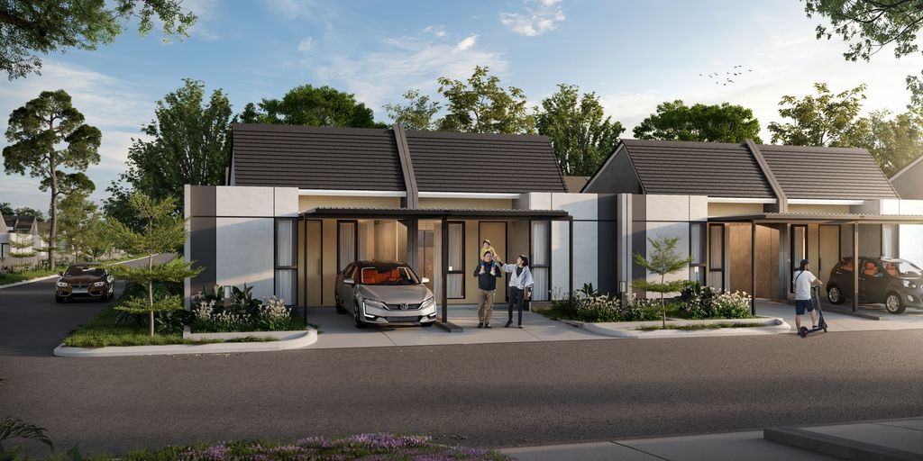 foto tampak rumah tipe Canary 30 perumahan METLAND CIKARANG