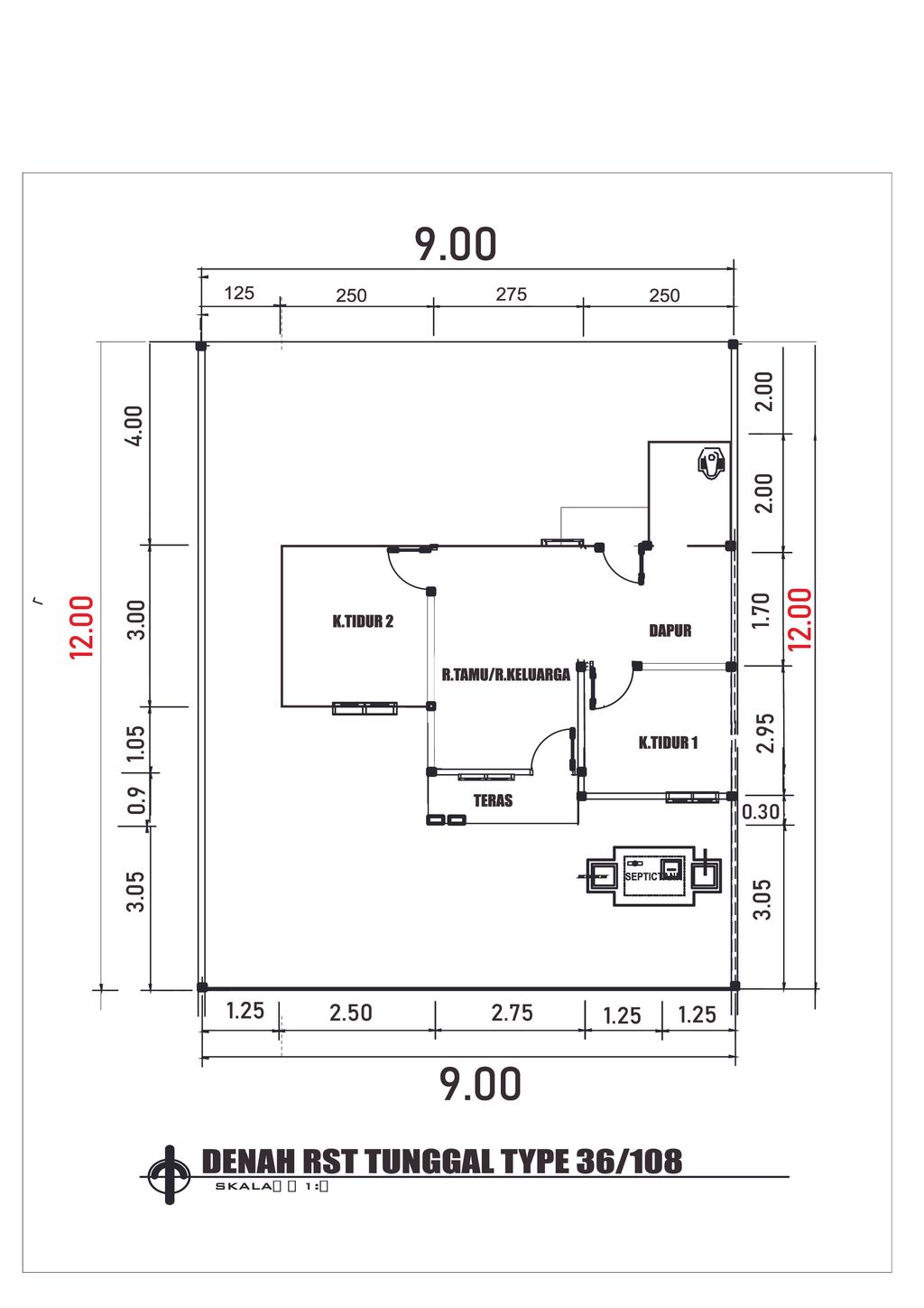foto denah rumah tipe Perumahan Berkah jaya Residence perumahan Perumahan Berkah Jaya Residence