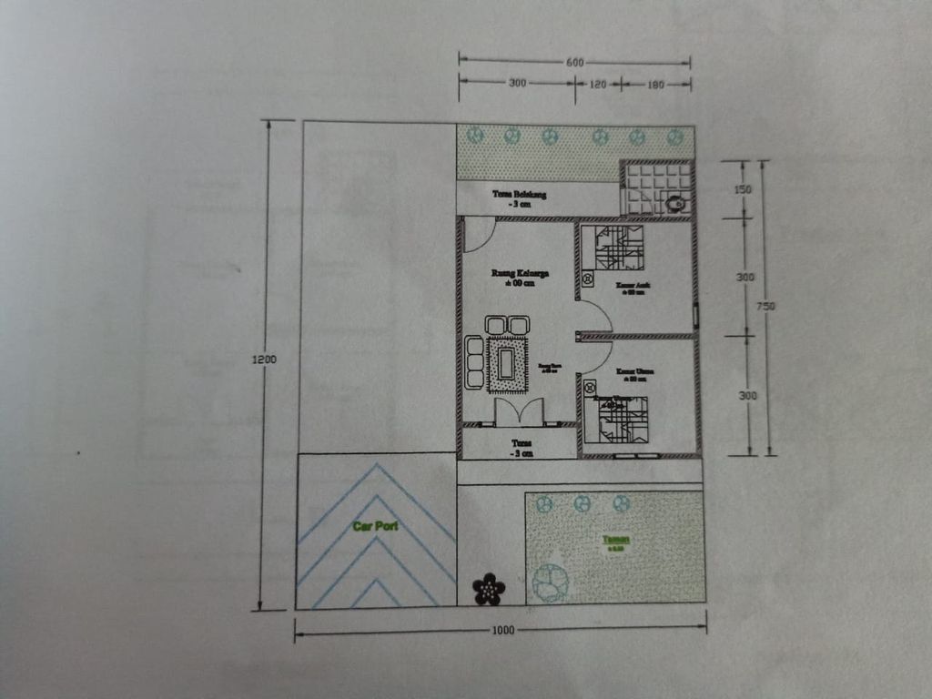 foto denah rumah tipe 36 perumahan CITY RESIDENCE