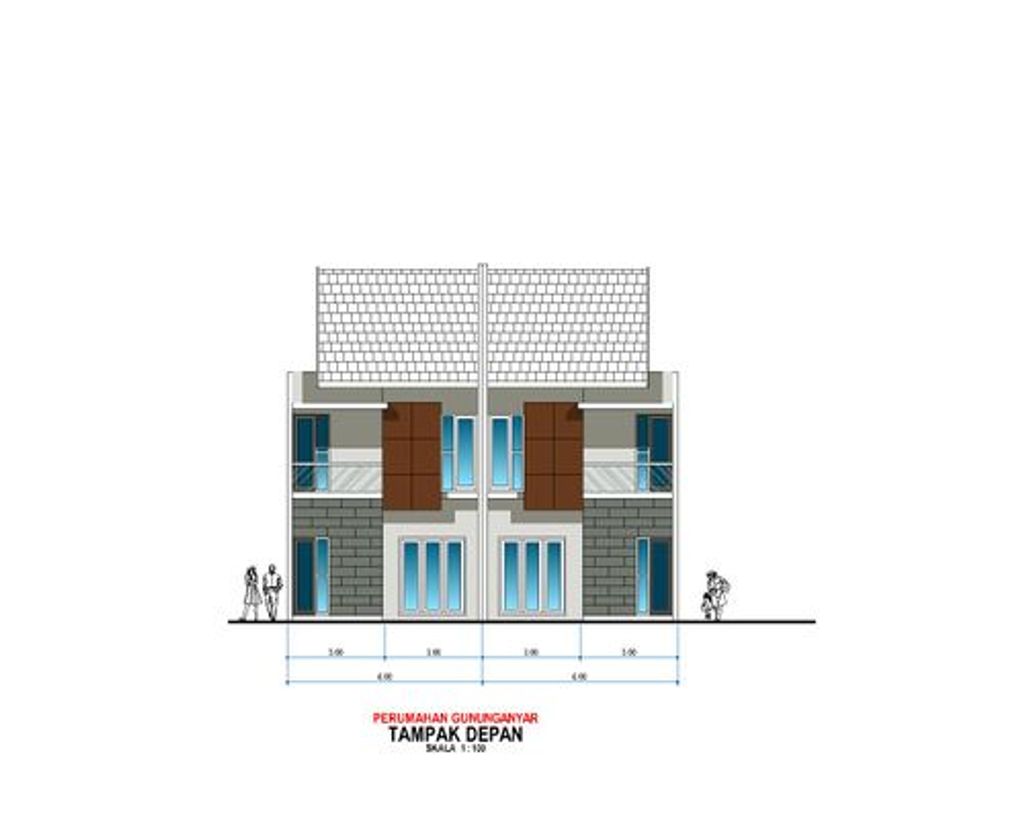foto tampak rumah tipe 6 X 13 perumahan PERUMAHAN CENTRAL PARK MERR