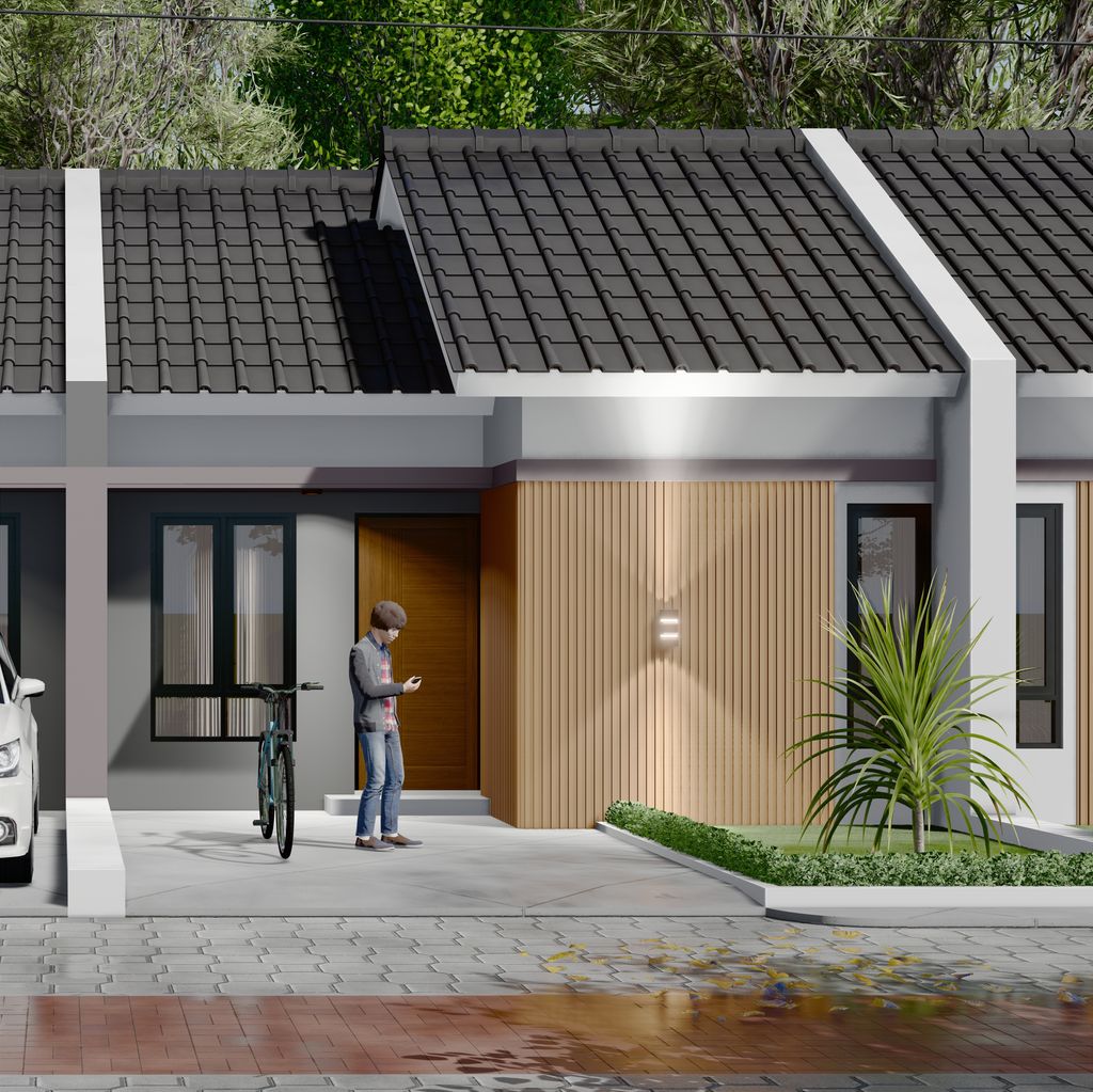 foto tampak rumah tipe 36/60 perumahan Puri Kamulyan 3