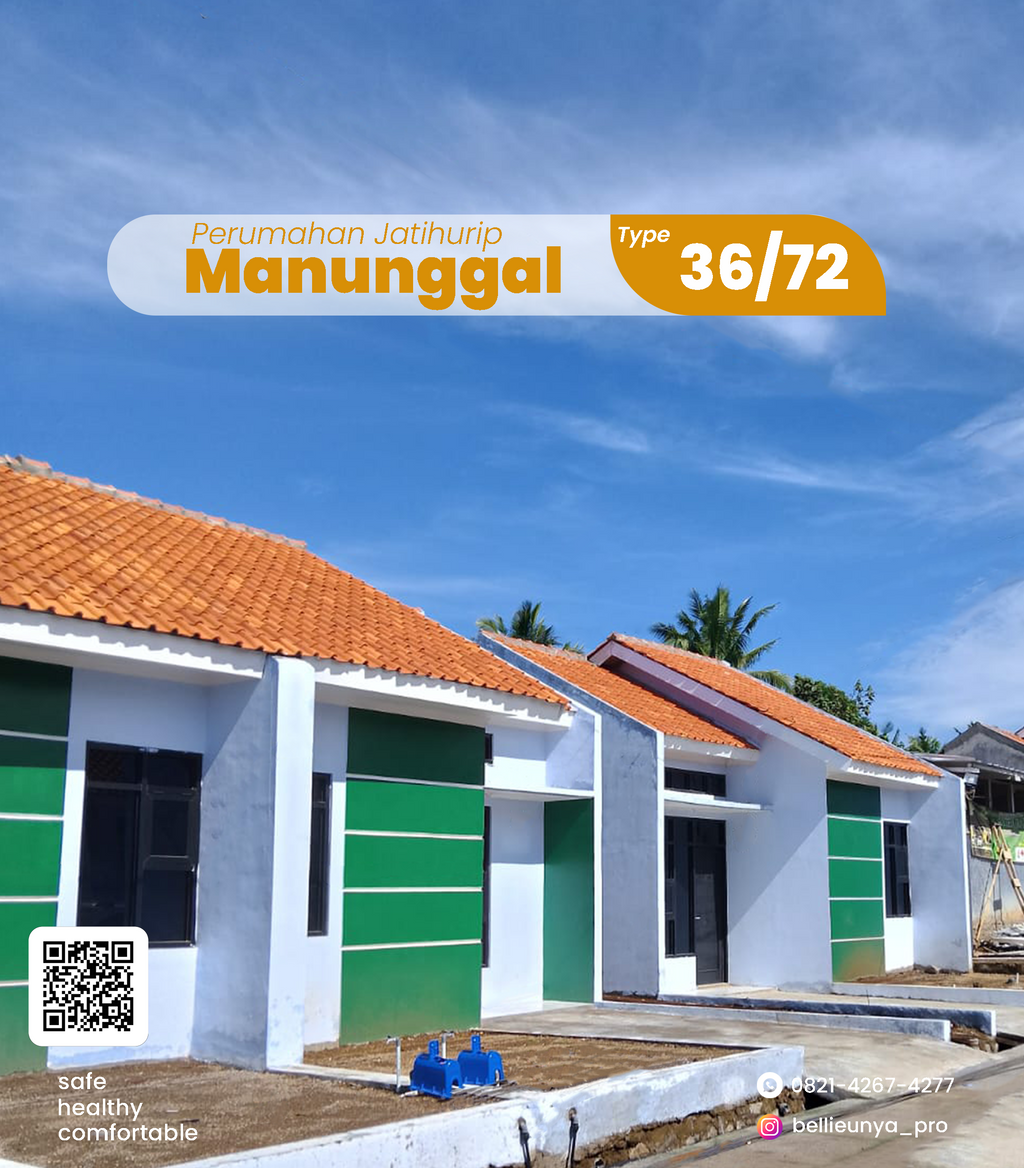 foto tampak rumah tipe 36/72 perumahan Jatihurip Manunggal
