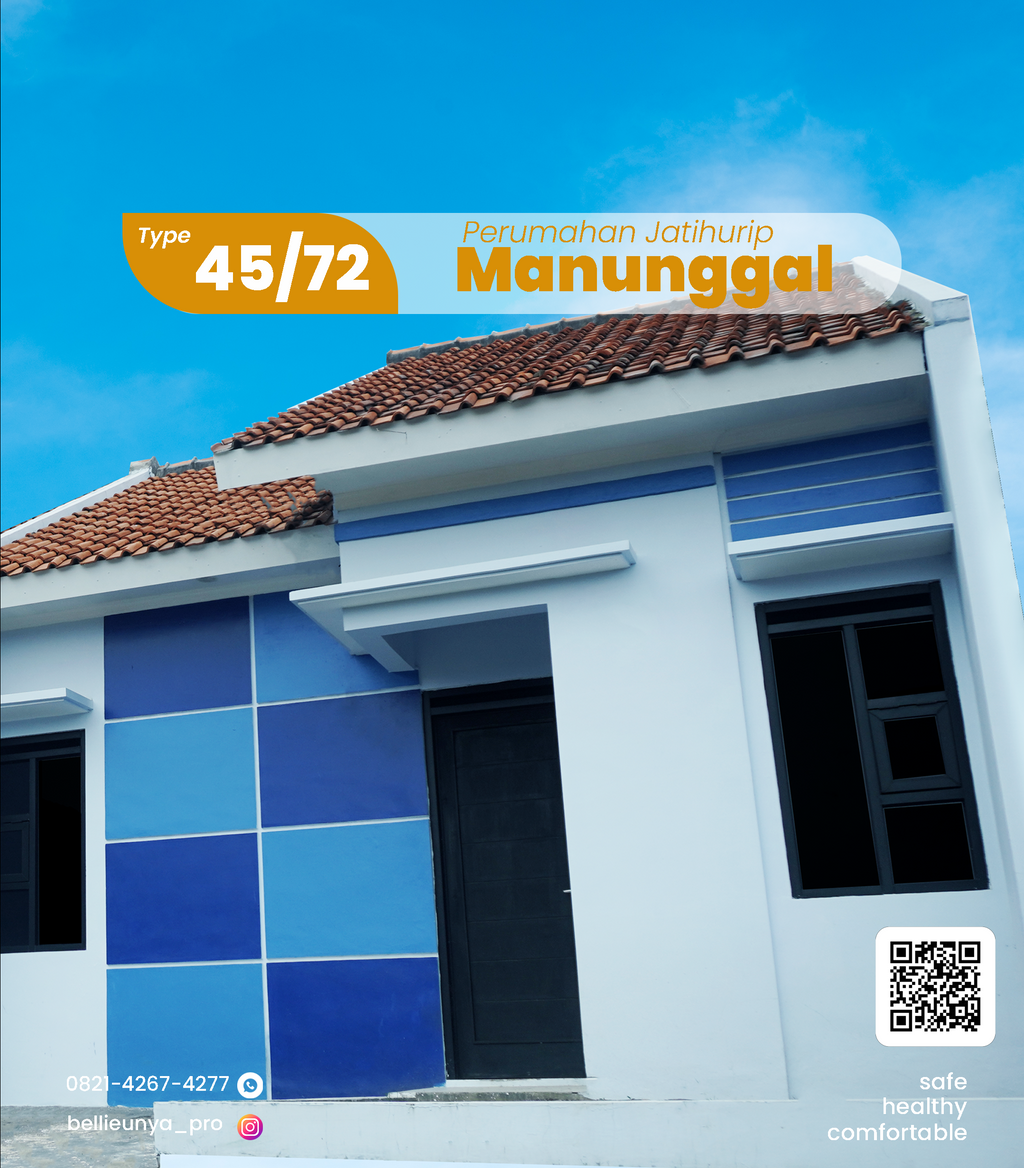 foto tampak rumah tipe 45/72 perumahan Jatihurip Manunggal