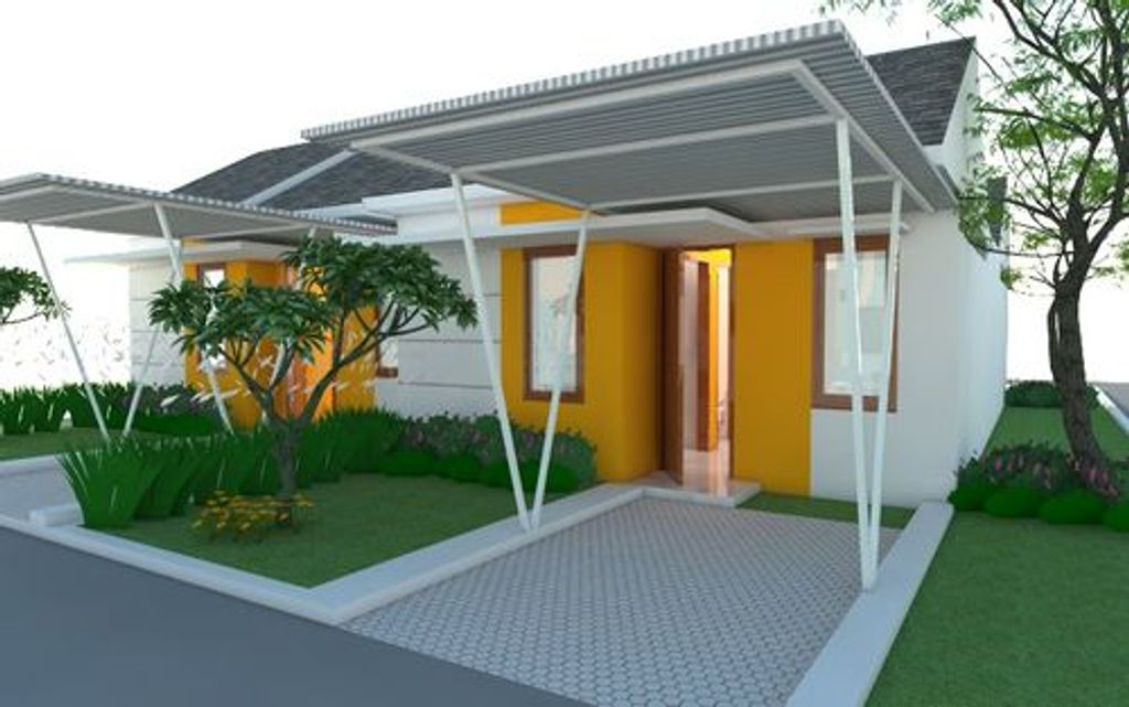 foto tampak rumah tipe Bougenville (Subsidi) perumahan Serpong Green Paradise Cluster Orchid