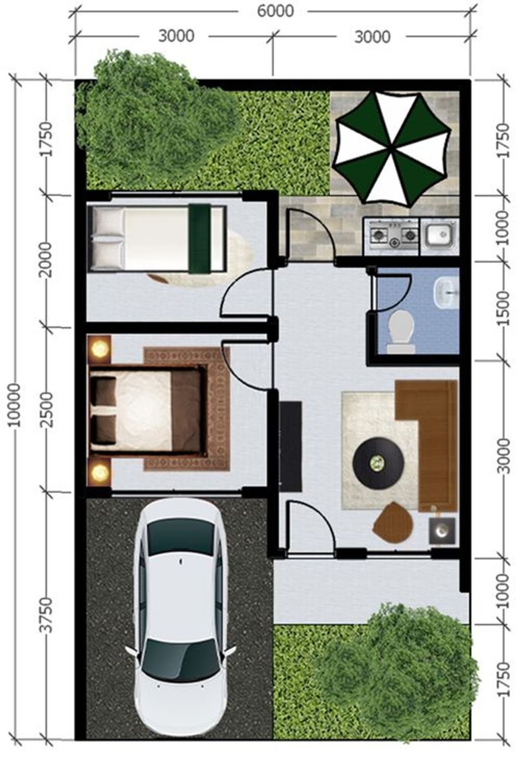 foto denah rumah tipe Dahlia perumahan Serpong Green Paradise Cluster Orchid