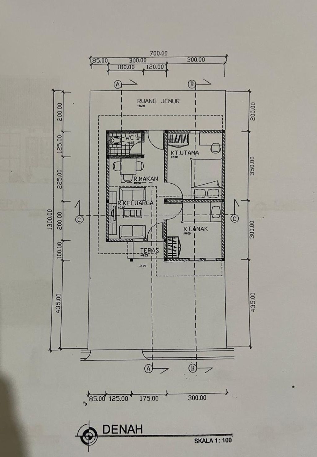 foto denah rumah tipe Rumah Subsidi perumahan Griya Mutiara Rahandouna