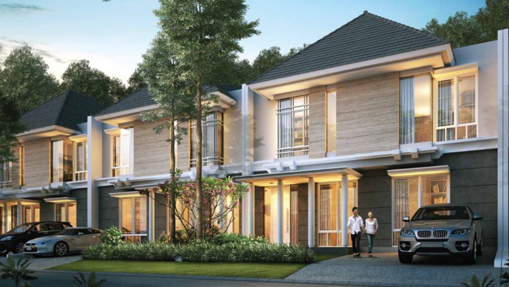 foto tampak rumah tipe LEBAR 10 MONTEVERDE APHANDRA perumahan Citra Land Cibubur