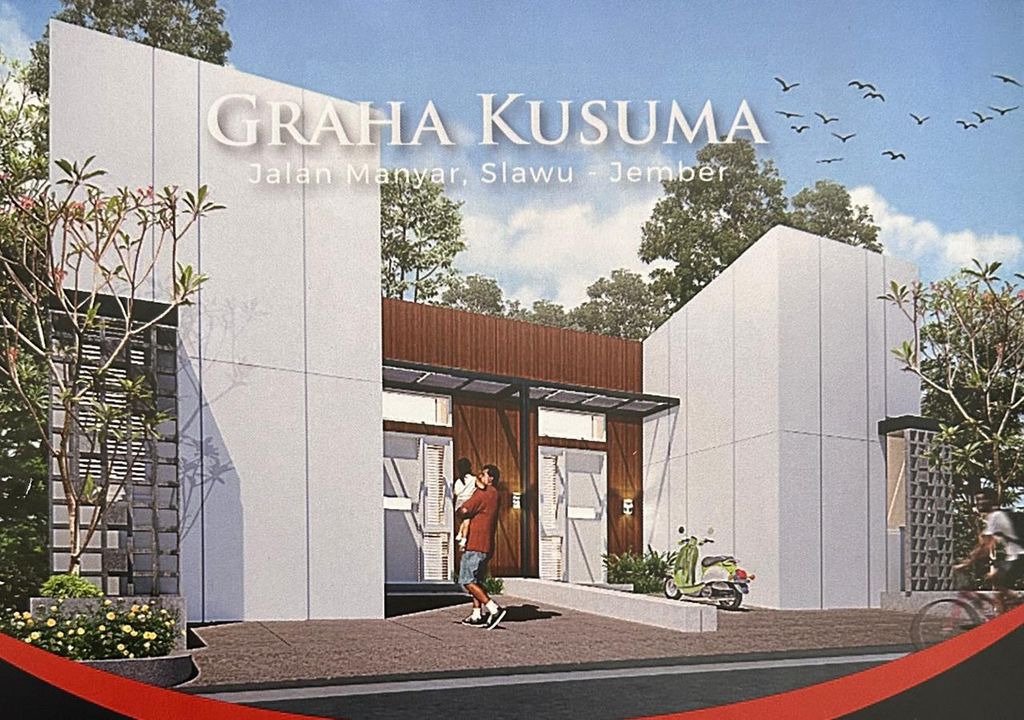 foto tampak rumah tipe 33 Phase 1 perumahan GRAHA KUSUMA