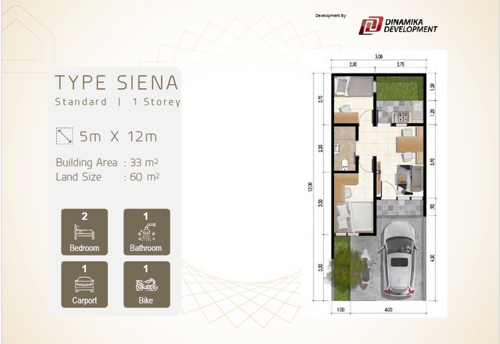 foto denah rumah tipe SIENA D5 NO 9 perumahan SUTA KASA