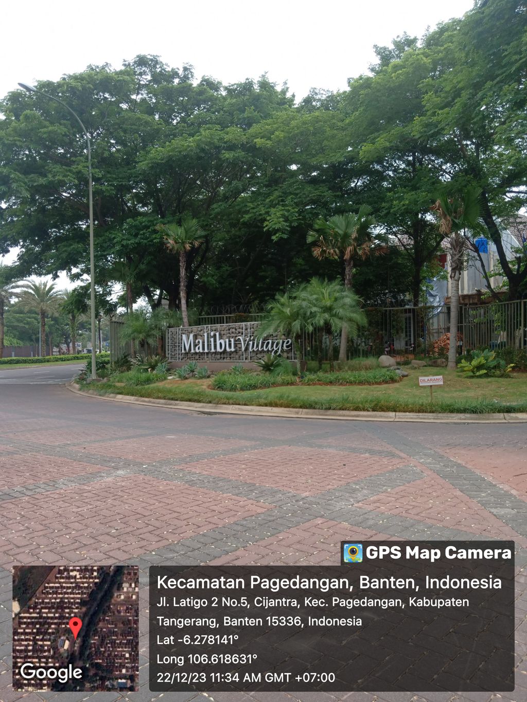 foto gerbang perumahan CLUSTER MALIBU VILLAGE (PERLUASAN SITE PLAN 1)