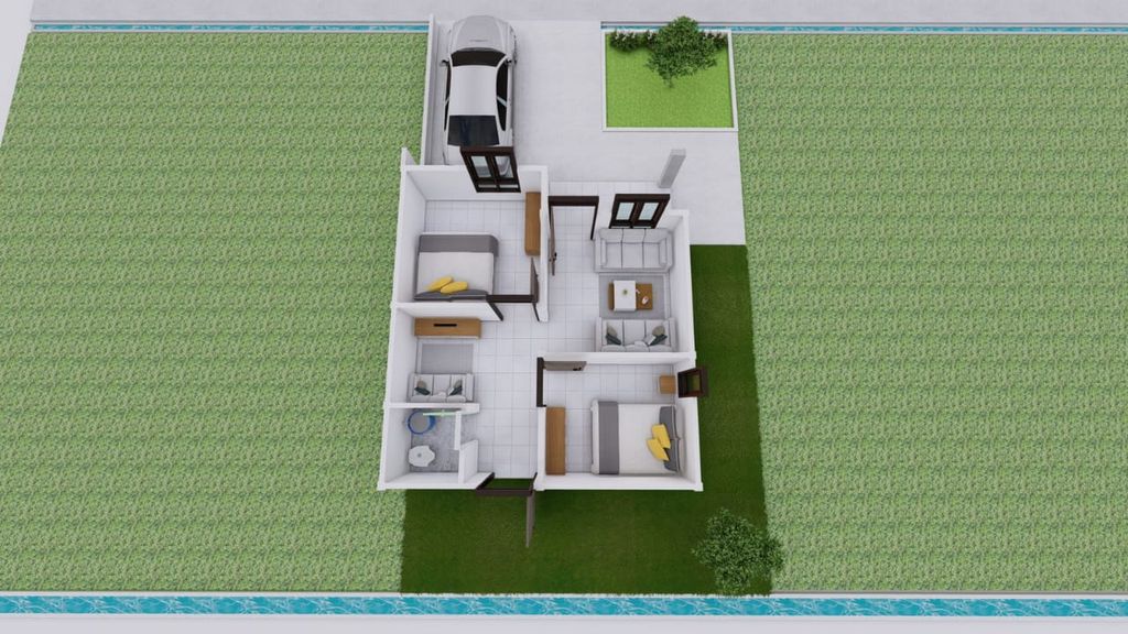 foto denah rumah tipe 36 perumahan Tirtasari Residence