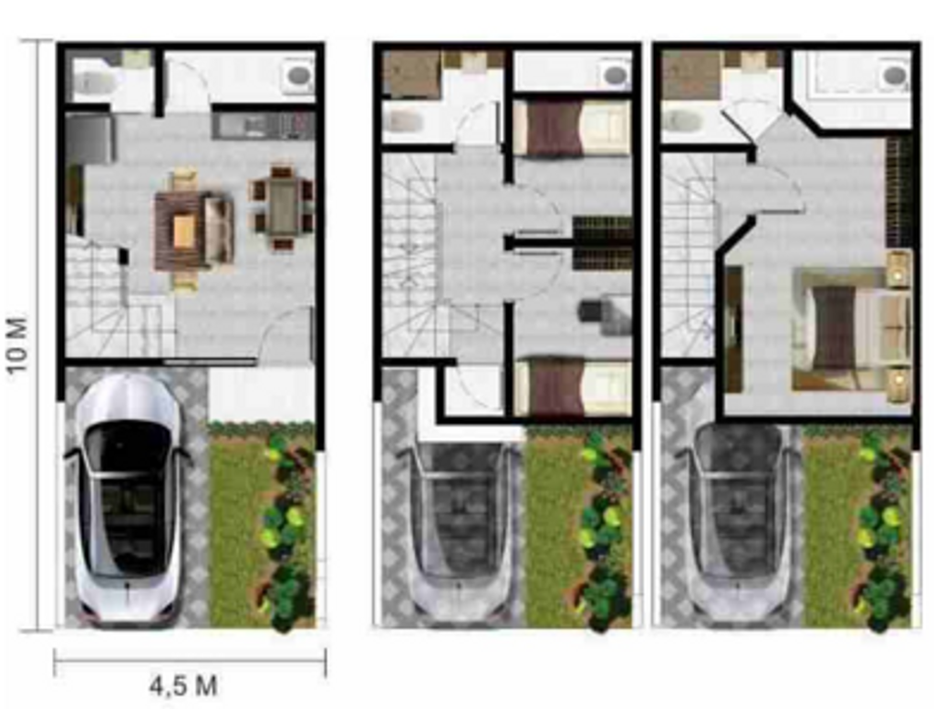 foto denah rumah tipe HAZEL HOEK perumahan DISTRIK 17 & 19 ( CLUSTER DENVER)