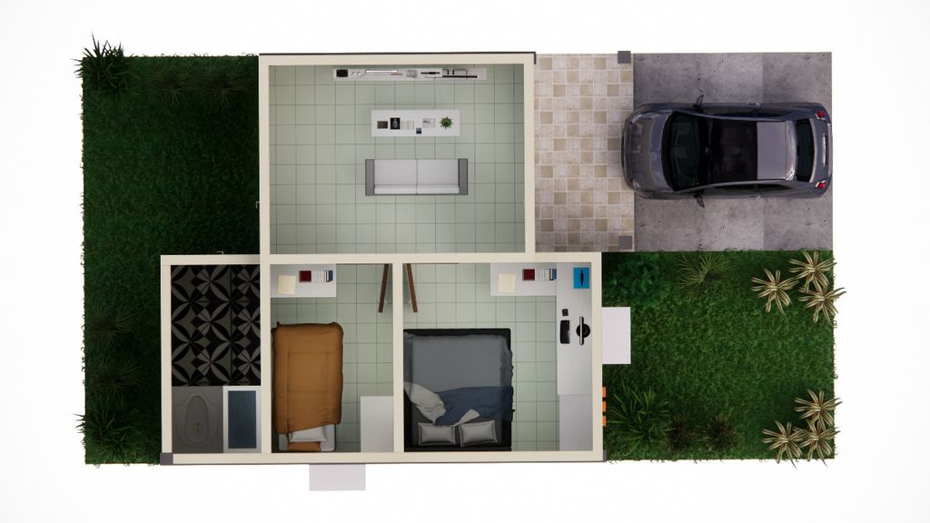 foto denah rumah tipe 36 perumahan PALM INDAH