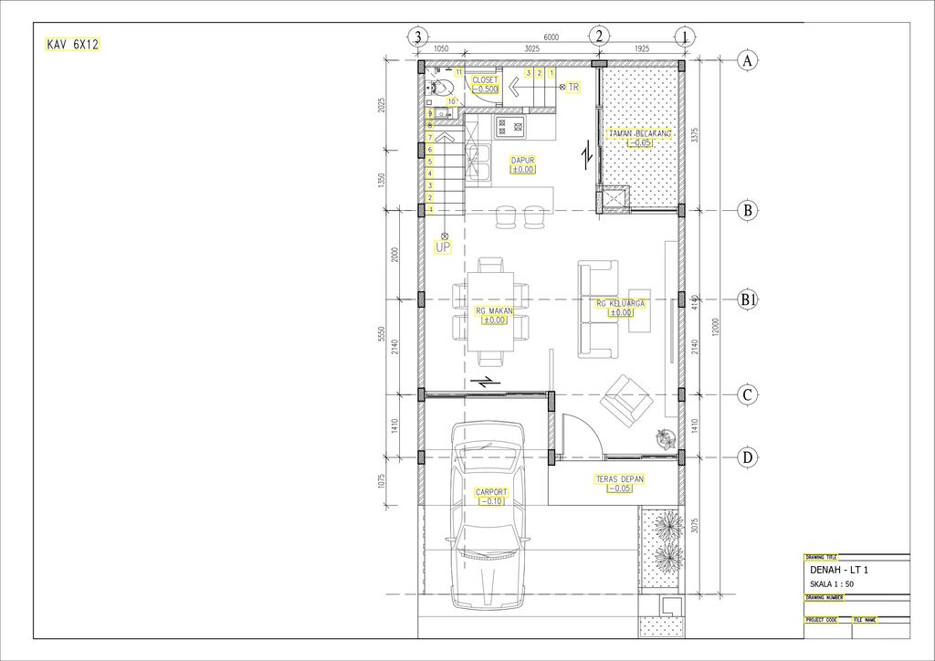 foto denah rumah tipe YE 009 perumahan ANWA RESIDENCE PURI