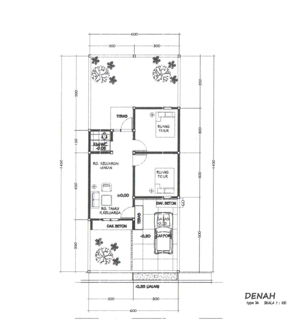 foto denah rumah tipe 36 perumahan MEHMED RESIDENCE PERMAI 2